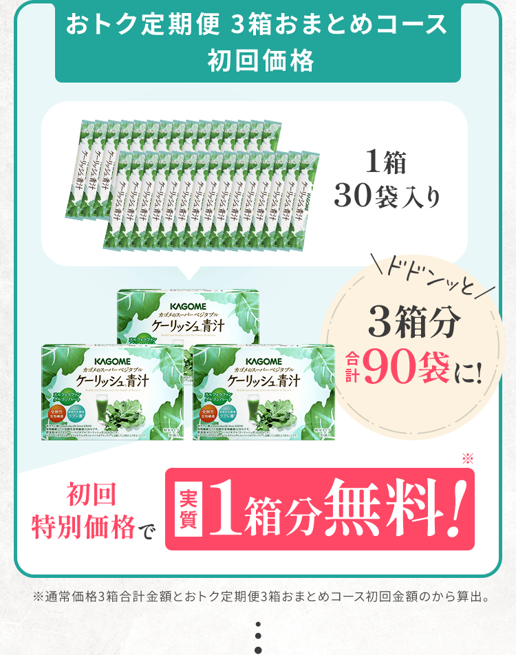 初回特別価格で実質1箱分無料！