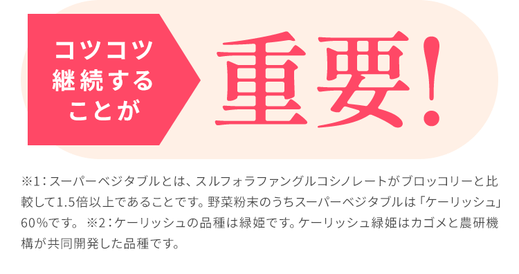 コツコツ継続することが重要！